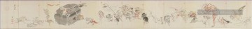 nuit mars d’une centaine de démons moitié gauche Tosa Mitsuoki japonais Peinture à l'huile